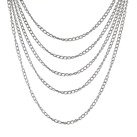 Sale - Multilayered Silver Pants Chain - Picture 5 of 6